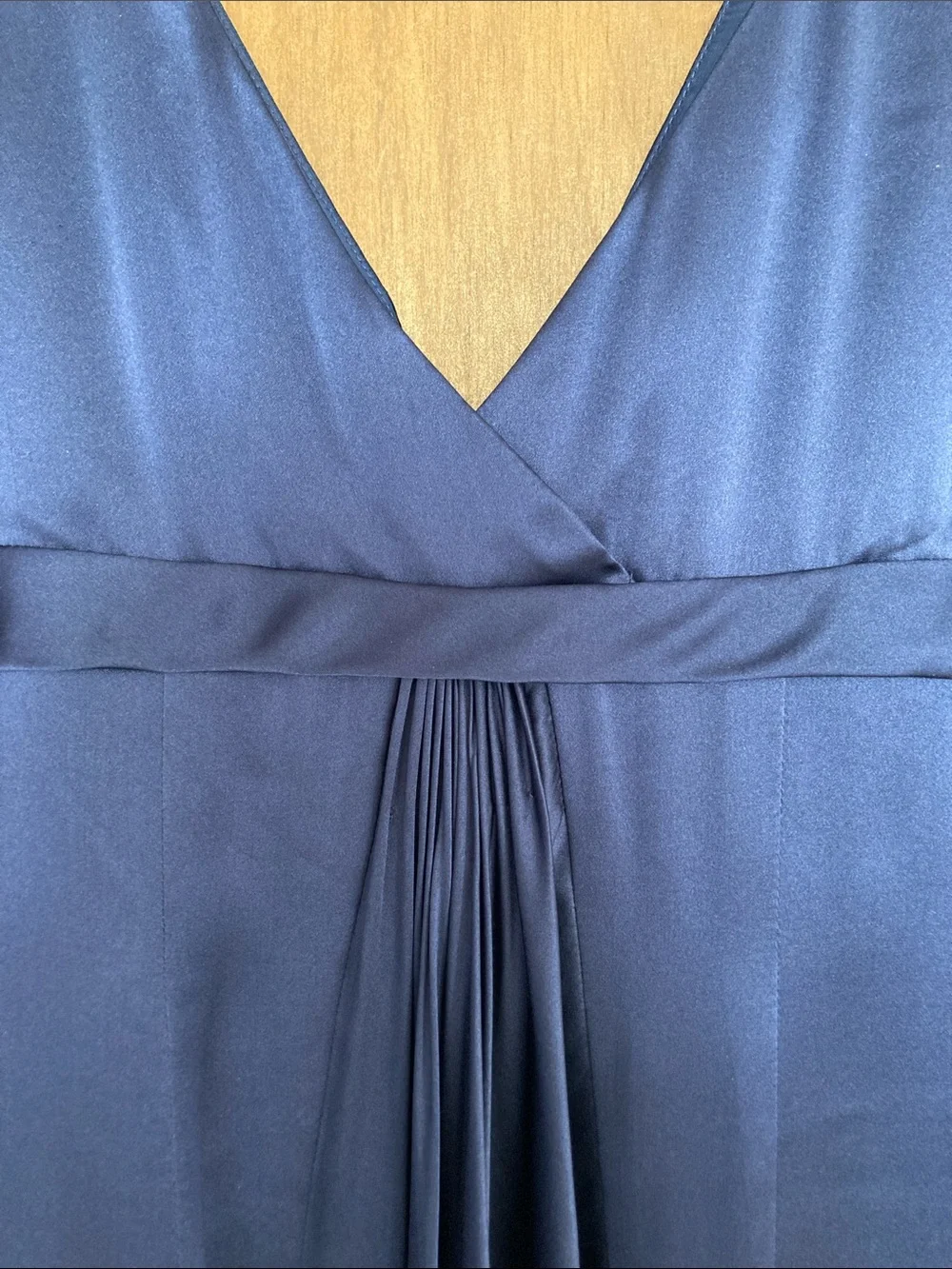 Melissa Sweet silk navy blue dress size 4 - Picture 8 of 17